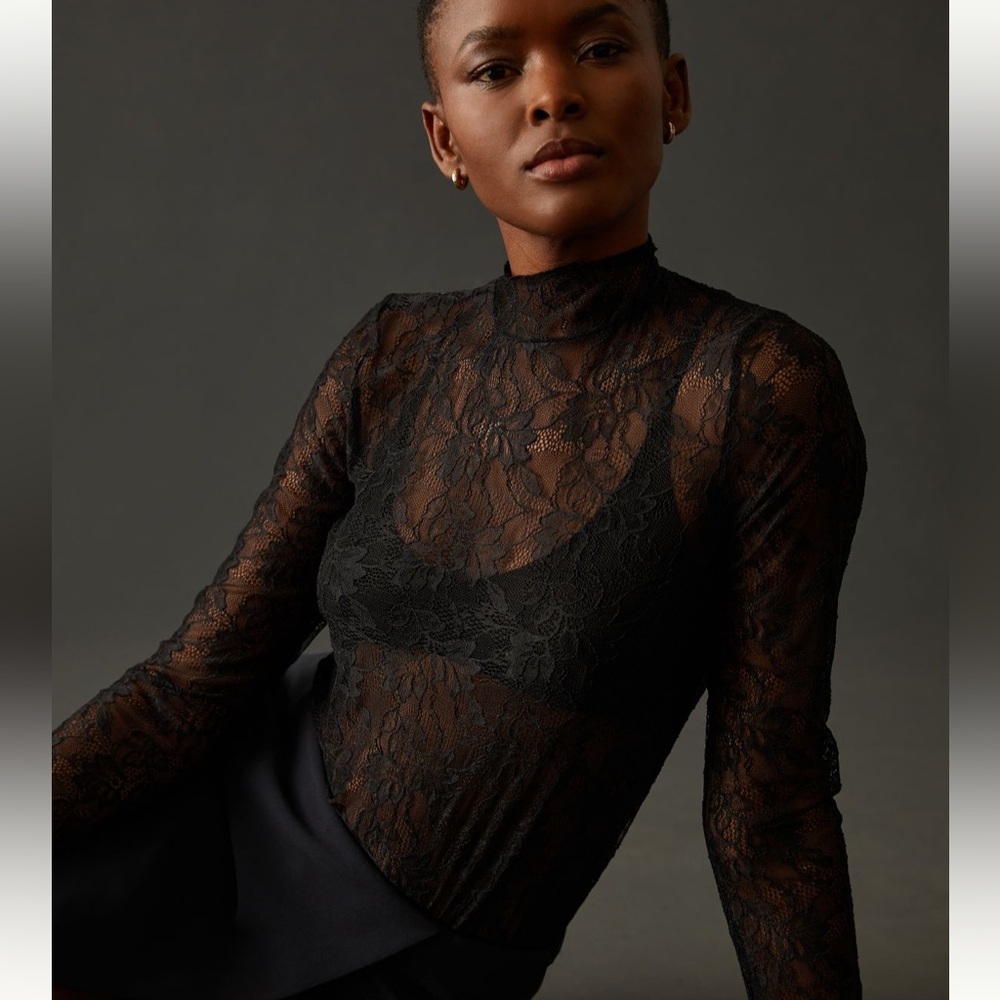 Anthropologie lace layering top